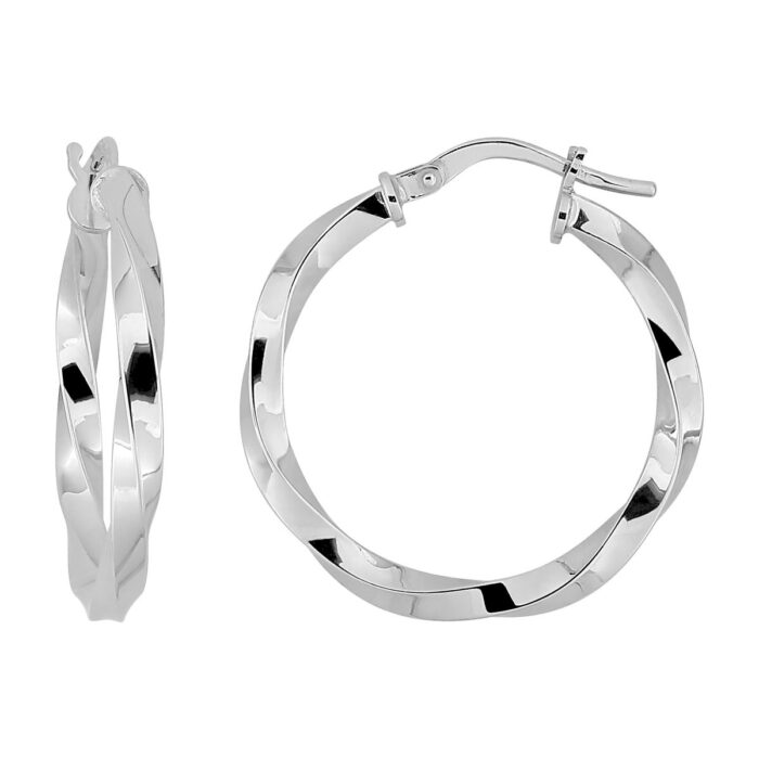 Pendientes aro plata entorchados