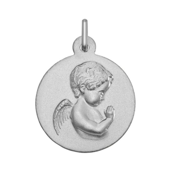 Medalla ángel en oración ag925rh