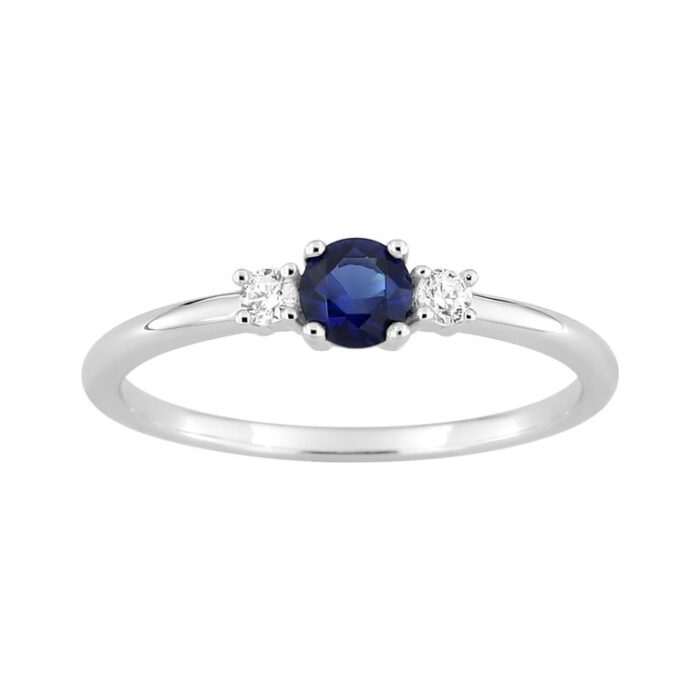 Anillo cz azul+blc ag925rh