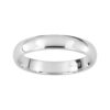 Alianza de plata 3.5mm confort 337089 Alianza plata rodiada, modelo clásico de media caña de 3.5 milímetros de anchura y acabado pulido con interior confort.