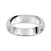 Alianza de plata 4.5mm confort 337275 Alianza plata rodiada, modelo clásico de media caña de 4.5 milímetros de anchura y acabado pulido. Interior confort.