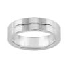 Alianza de plata 5,5mm 337277 Alianza plata de 5,5mm de anchura. Anillo con forma plana mate, con ranura central brillo.
