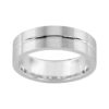 Alianza de plata 6mm confort 337280 acabado mate con línea central brillante