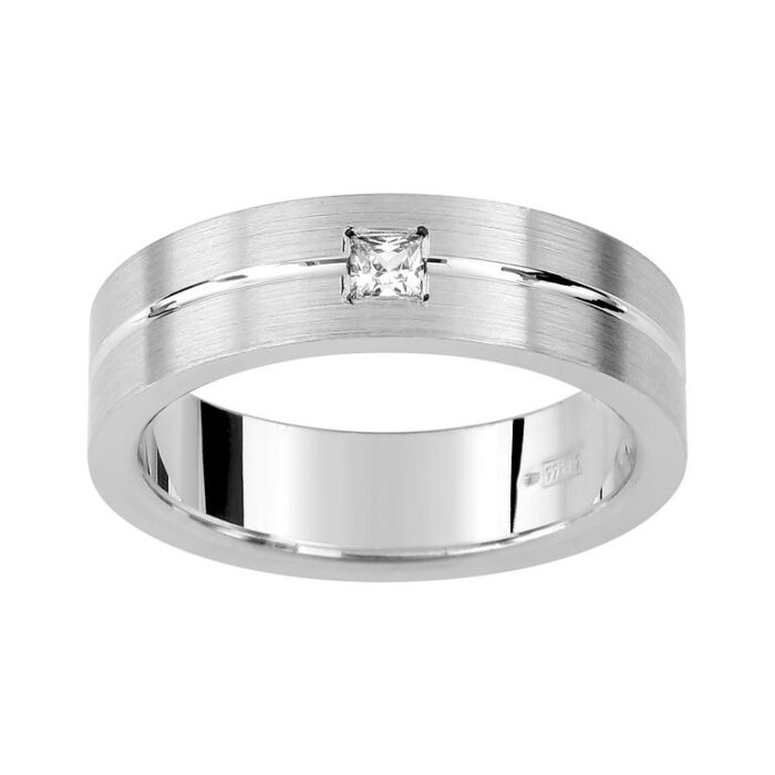 Anillo fantasía 5 mm cz ag925rh