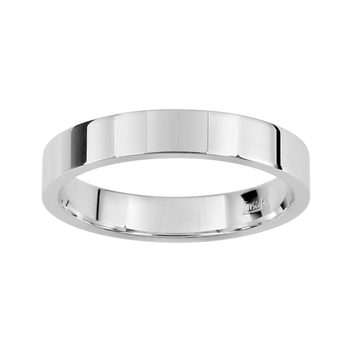 Alianza de plata 3.5mm plana 337385 acabado brillante rodiado interior confort