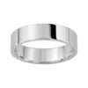 Alianza de plata 5mm plana 337388 clásica rodiada interior confort
