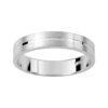 Alianza de plata 925 de 4mm con acabado mate satinado y ranura central brillo referencia 337389.