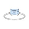 Anillo plata circonita azul esmeralda