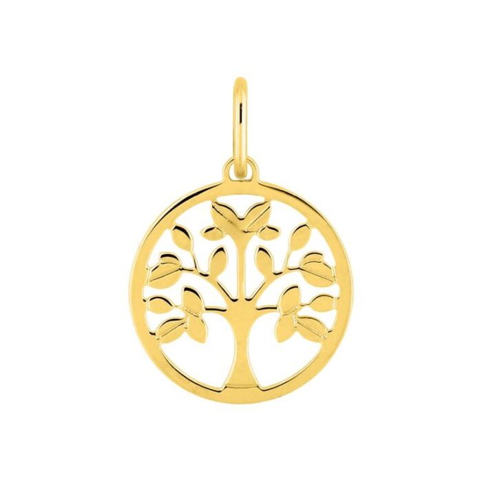 Colgante árbol vida de oro calado 12mm