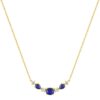 Collar oro 18k zafiros azules
