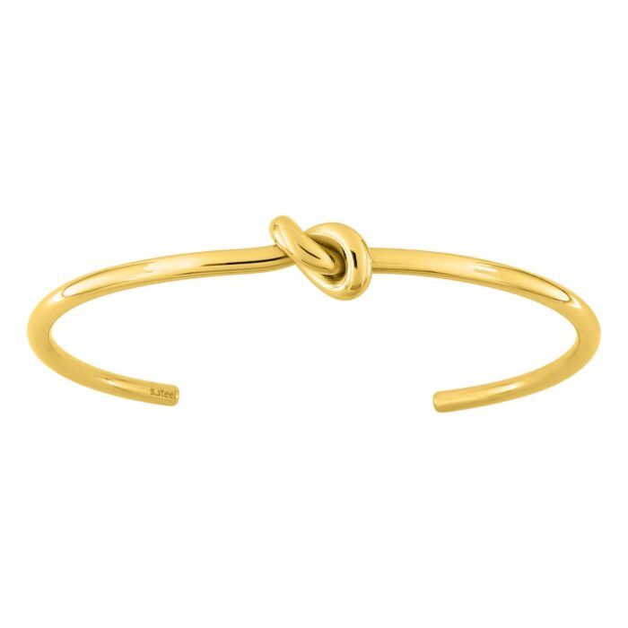 Pulsera nudo acero chapado oro