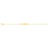 Pulsera bebé oro 9k placa ovalada