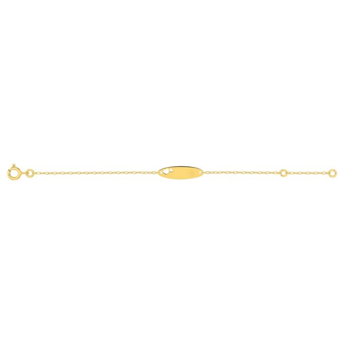 Pulsera bebé oro 9k corazones