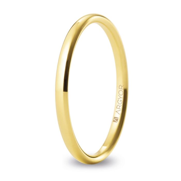 Alianza clásica 2 mm oro 18k confort