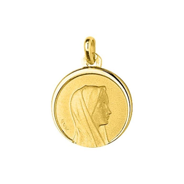 Medalla Virgen María en oro amarillo 9k