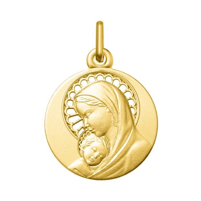 Medalla Virgen con niño Jesus O375 O.A.