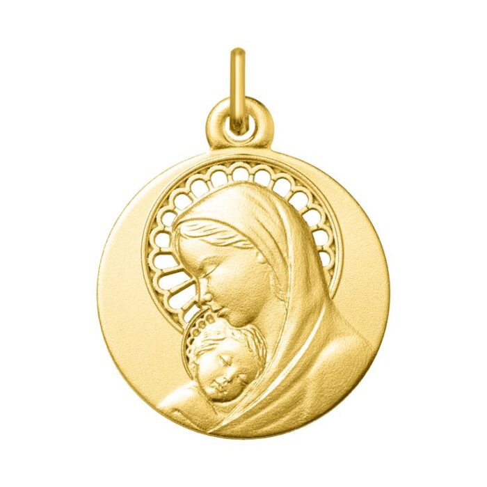 Medalla Virgen con niño Jesus O375 O.A.