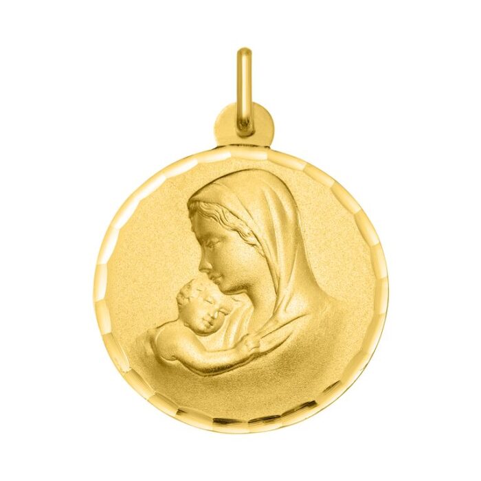 Medalla Virgen con niño Jesus O375 O.A.