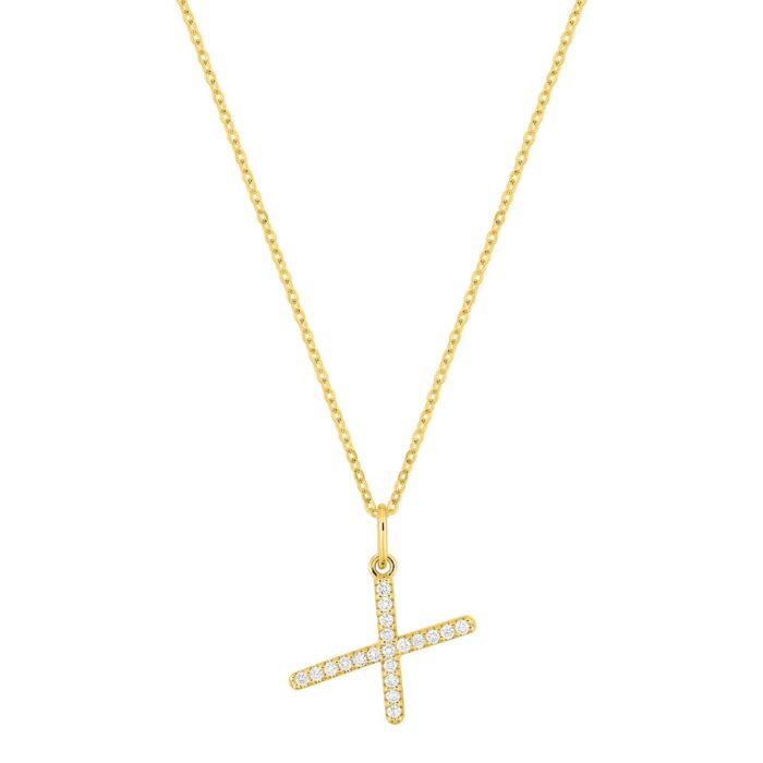 Col. letra X F-VS.synt d0.12ct O.A. 375
