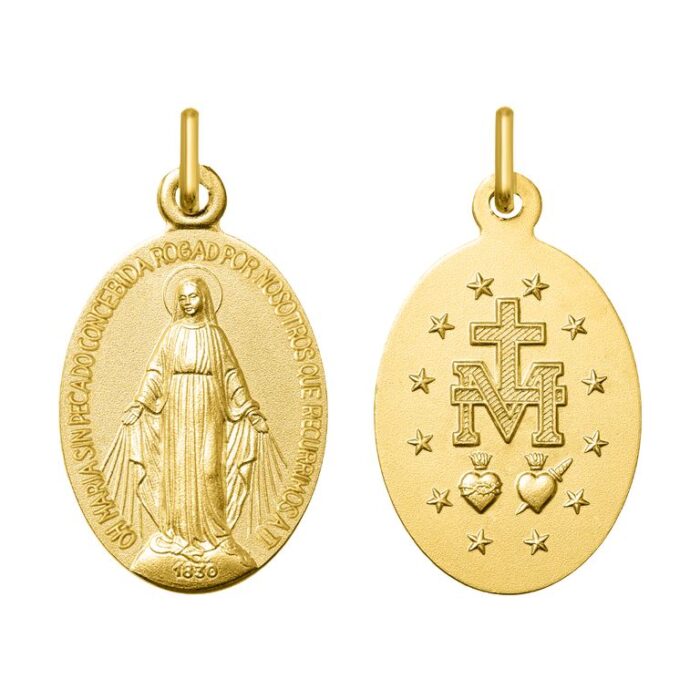 medalla Virgen Milagrosa en español  O.A