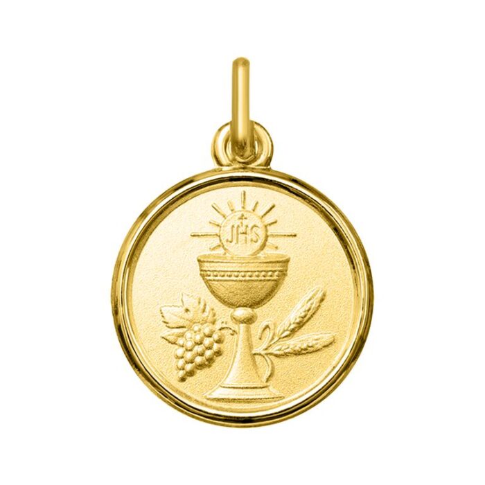 Medalla Comunión Caliz orO750 O.A..