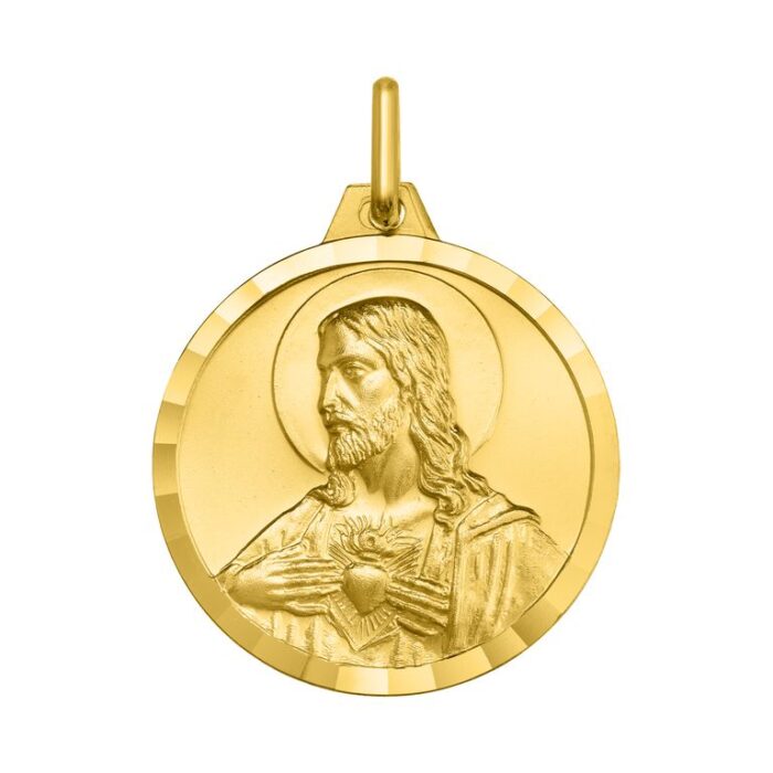 Medalla Sagrado corazón gold750j