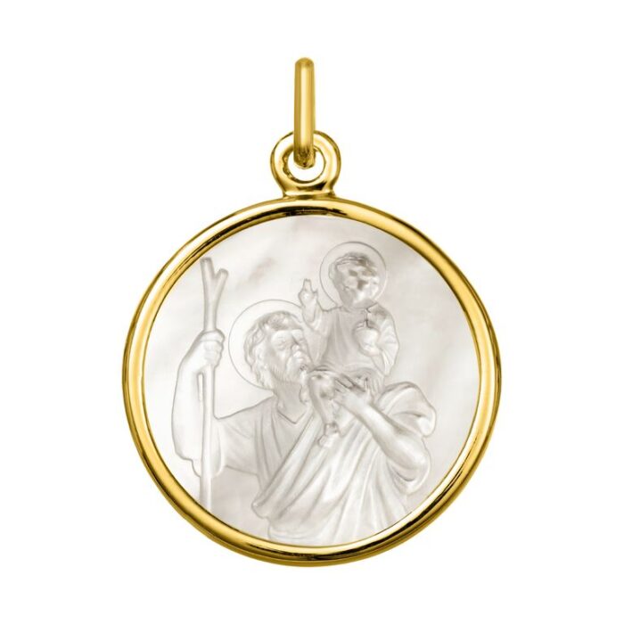 Medalla nácar  San Cristóbal. O750 O.A.