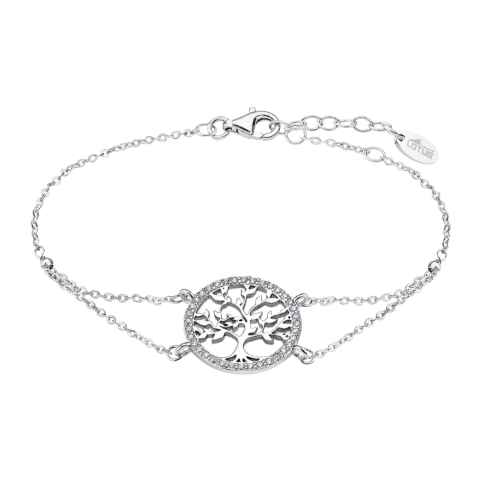 Pulsera Lotus Silver LP1746-2/1 de Plata 925 con Árbol de la Vida y Circonitas para Mujer