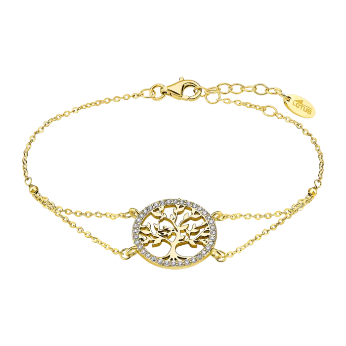 Pulsera Lotus Silver LP1746-2/3 Árbol de la Vida en Plata 925 Dorada y Circonitas