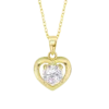 Collar de Plata Dorada Corazón Lotus Silver Moments LP3092-1/2 con Circonita Blanca