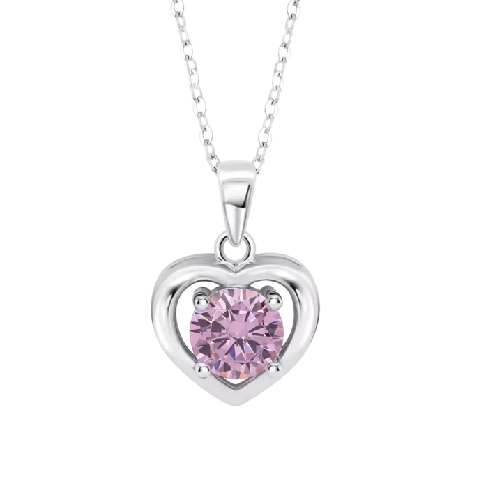 Collar Lotus Silver LP3092-1/3 de Plata con Circonita Circular Rosa