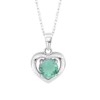 Collar de Plata Corazón Lotus Silver Moments LP3092-1/5 con Circonita Verde Turquesa