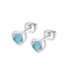 Pendientes de Plata Corazón Lotus Silver Moments LP3092-4/4 con Circonita Azul