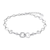 Pulsera Lotus Silver Trendy de Plata con Eslabones de Corazón y Circonitas - LP3093-2/1