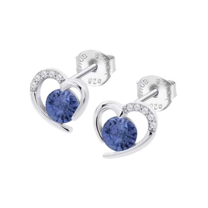 Pendientes Lotus Silver LP3106-4 de Plata Corazón Moments con Circonitas
