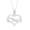 Collar Lotus Silver de Plata con Colgante de Corazón e Infinito - LP3307-1/1