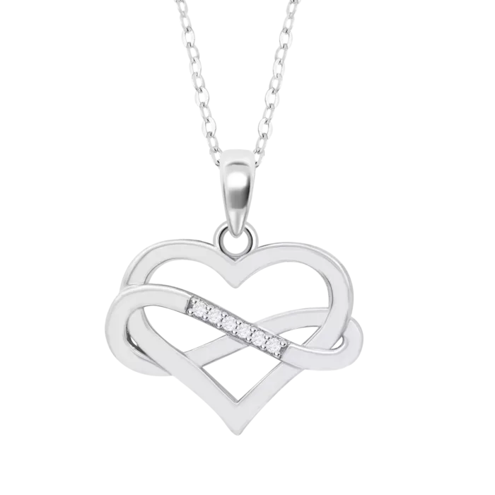 Collar Lotus Silver de Plata con Colgante de Corazón e Infinito - LP3307-1/1