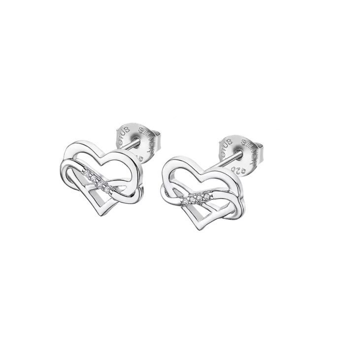 Pendientes Lotus Silver Moments de Plata Corazón e Infinito con Circonitas - LP3307-4/1