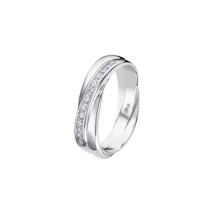 Anillo Lotus Silver mujer con 13 circonitas