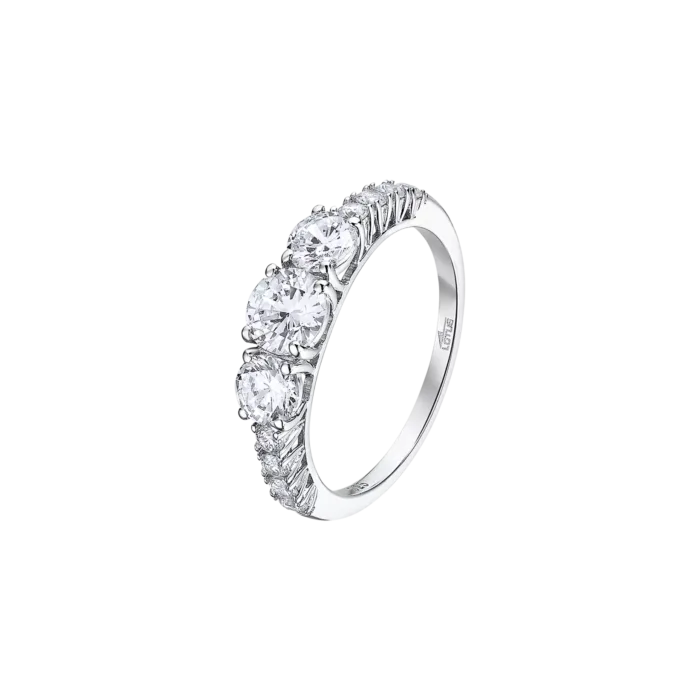 Anillo Lotus Silver plata con tres circonitas