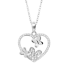 Collar Lotus Silver Moments de Plata con Corazón y Mariposas con Circonitas - LP3617-1/1