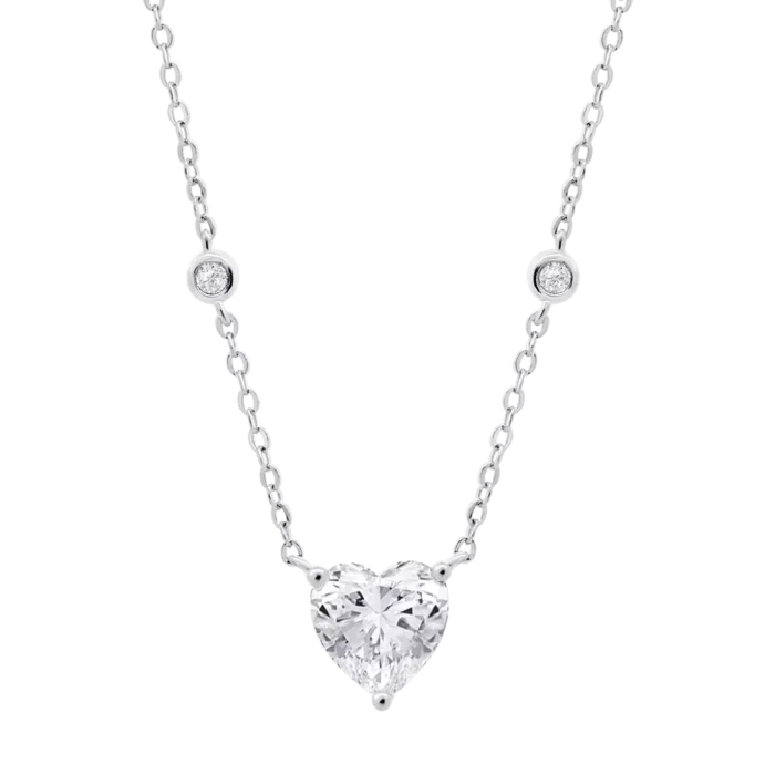 Collar de Plata con Corazón de Circonita Lotus Silver LP3648-1/1