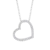 Collar corazón calado plata Lotus Silver