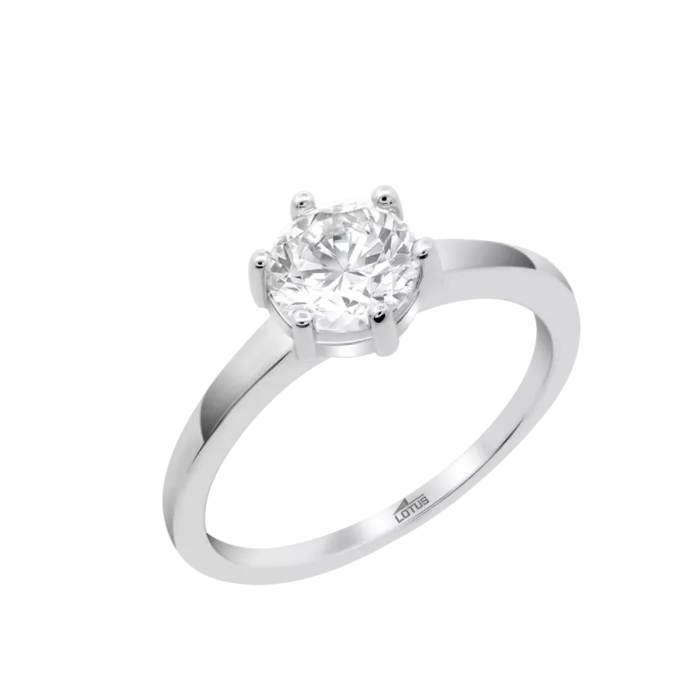 Anillo solitario Lotus Silver plata