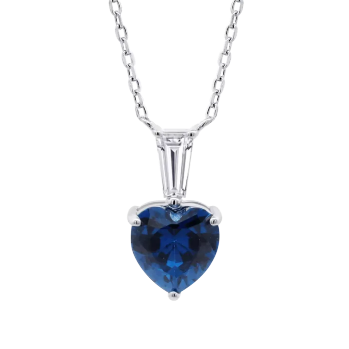 Collar de Plata y Circonita Azul Marino Lotus Silver Colors LP3893-1/3