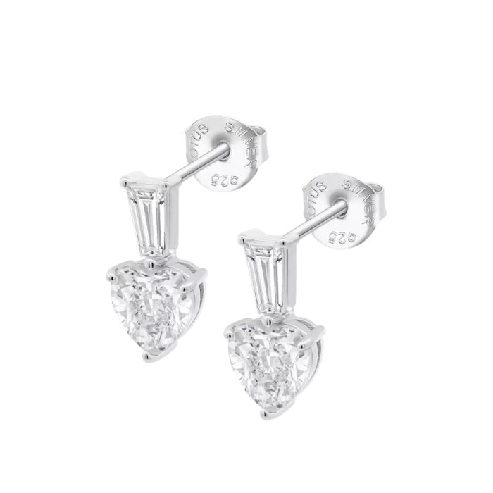 Pendientes de Plata y Circonitas Blancas Lotus Silver Colors LP3893-4/2