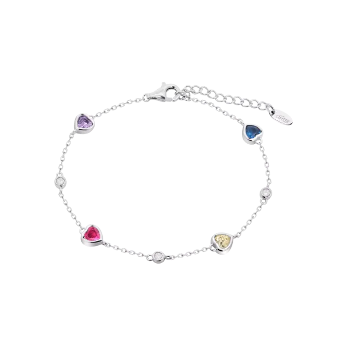 Pulsera de Plata con Corazones de Colores Lotus Silver Moments LP3925-2/2