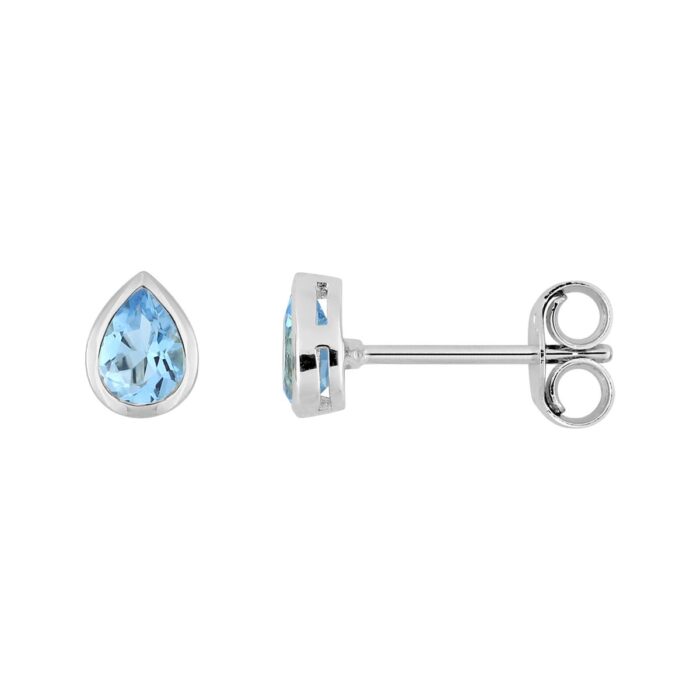 Par pendientes top. az. tratado 9k o.b.