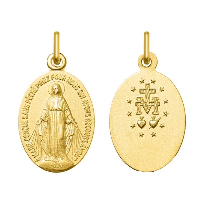 Medalla virgen milagrosa en francés O.A.