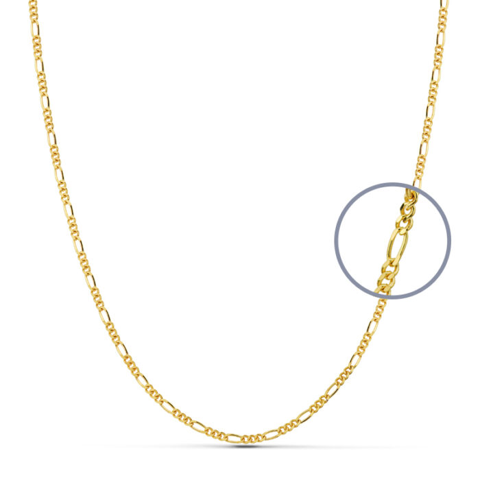9K CADENA ORO AMARILLO CARTIER 3X1 MACIZA. ANCHO: 1,3 MM. LARGO: 45 CM